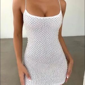 Ohpolly white pearl dress